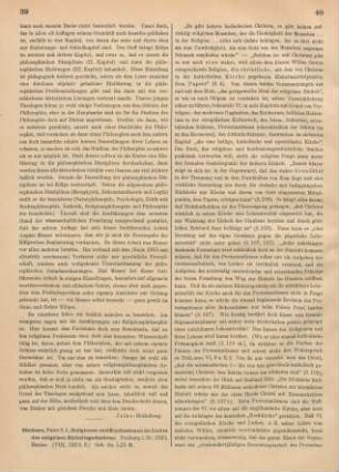 39-42 [Rezension] Sinthern, Peter, Religionen und Konfessionen im Lichte des religiösen Einheitsgedankens