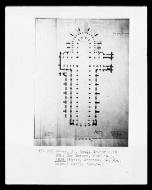 Grundriss der Kirche Saint-Rémi zu Reims, Emporengeschoss