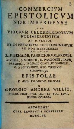 Commercium epistolicum Norimbergense