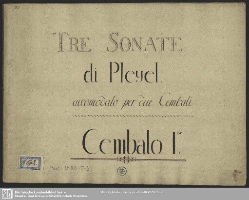 3 Duets. Arr - Mus.3980-T-3 : cemb (2)
