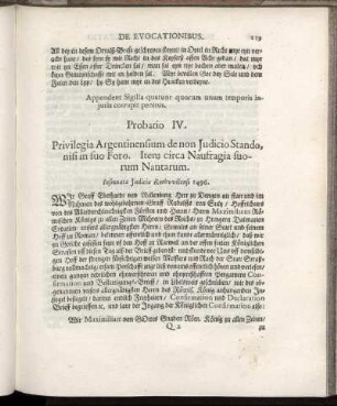 Probatio IV.