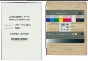 Entnazifizierung Wilhelm Schmitz , geb. 11.01.1902 (Buchhalter)