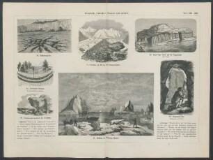 Tafel 238-241. [Bergwerk, Gletscher, Geysir, Vulkan.]