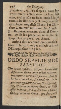 Ordo Sepeliendi Parvulos.