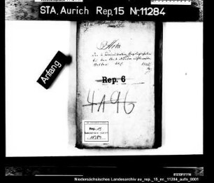 Die bei den Ämtern verwahrten staatlichen Gelder: Amt Norden