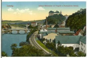 Leisnig. Schloss Mildenstein, Tragnitz und Fischendorfer Brücke