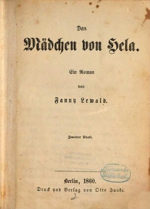 Das Mädchen von Hela : ein Roman, 2. Theil