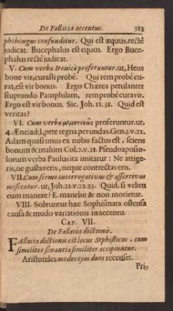 Cap. VII. De Fallacia dictionis.