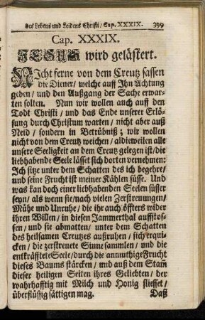 Cap. XXXIX. Jesus wird gelästert.