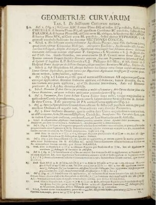 Geometriæ Curvarum.