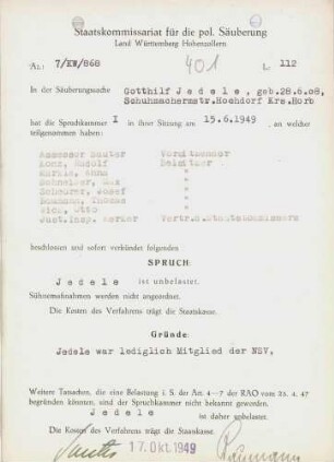 Jedele, Gotthilf