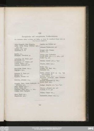 VIII Europäische und europäisierte Verfassernamen