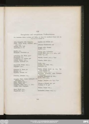 VIII Europäische und europäisierte Verfassernamen