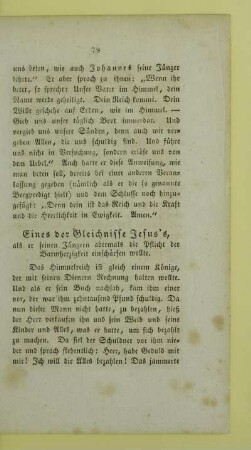 Eines der Gleichnisse Jesus's