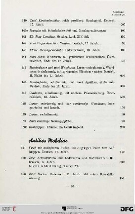 Antikes Mobiliar (Nr. 151-189)