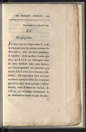Lettre XC.