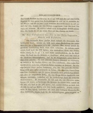 IX. Neu Caledonien mit den in der Nähe liegenden Inseln und Gefahren
