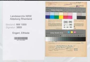 Entnazifizierung Elfriede Engert, geb. 08.07.1887 (Postsekretaerin)