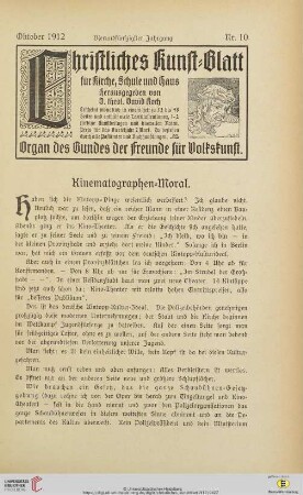 Nr. 10 (Oktober 1912)