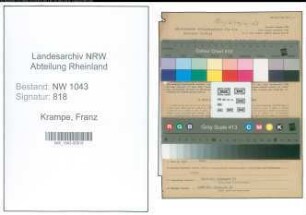 Entnazifizierung Franz Krampe , geb. 15.04.1899 (Landwirt)