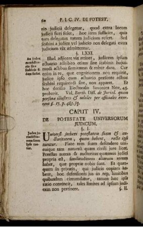 Caput IV. De Postate Universorum Judicum.