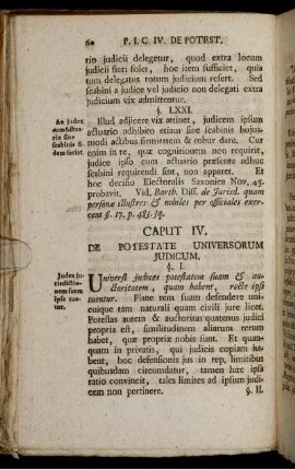 Caput IV. De Postate Universorum Judicum.