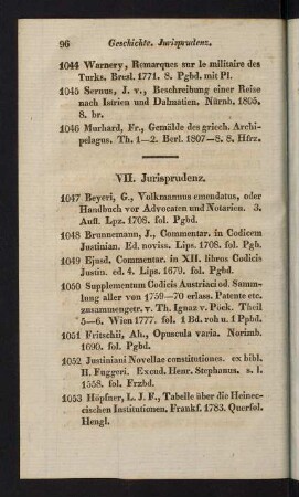 96-112, VII. Jurisprudenz