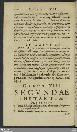 Caput XIII. Secundae Instantiae Processus