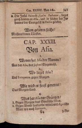 Cap. XXXIII. Von Asia.