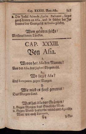 Cap. XXXIII. Von Asia.