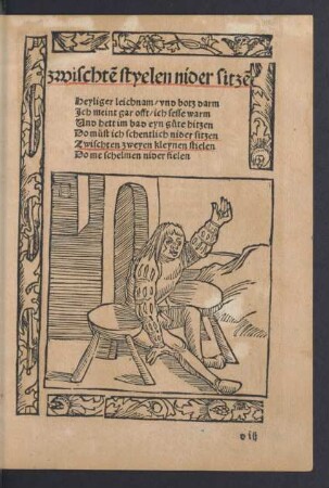zwischten styelen nider sitzen