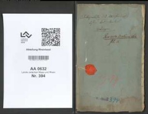 Unterverteilung und Ablieferungslisten des Kantons Uerdingen betr. die Kontribution von zehn Millionen Livres