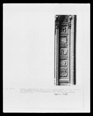 Südliches Querhausportal / Portail de la Calende — Gewändereliefs: Szenen aus dem Leben alttestamentarischer Personen (Hiob, Joseph, Judith etc.)