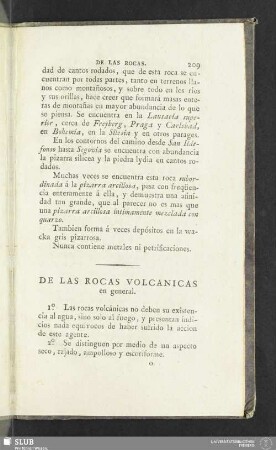 De las rocas volcanicas