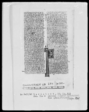 Biblia sacra mit einem altlateinischen Judith-Text — Initiale P(aulus apostelus), Folio 350verso