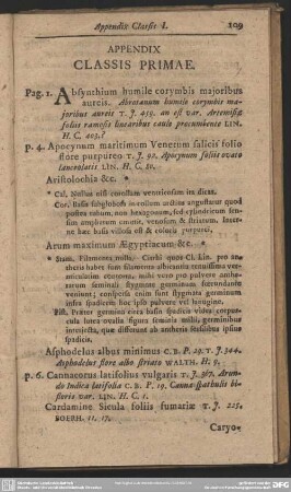 Appendix Classis Primae