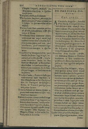 De Partibus Piscium. Cap. LVIII