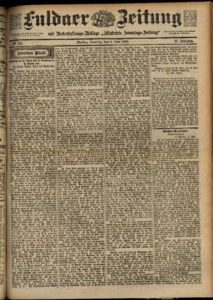 Zweite Ausgabe vom Samstag, den 03. Juni 1899.