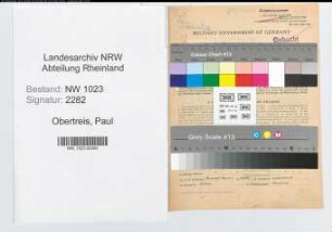 Entnazifizierung Paul Obertreis , geb. 06.04.1896 (Direktor)