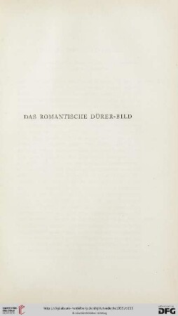Das romantische Dürer-Bild