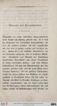 Vorrede des Herausgebers