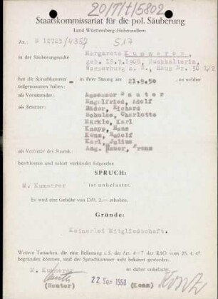 Kummerer, Margarete