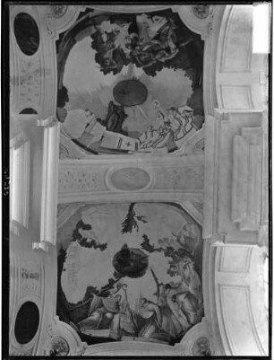 Schöntal Kloster Schöntal Abteikirche Sankt Joseph Deckenmalerei Südliches Chorseitenschiff Westjoch von Luca Antonio Columba (um 1724)