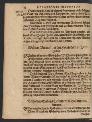 Weiterer Verlauff mit den Holländern in West-Indien.