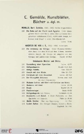 Gemälde, Kunstblätter, Bücher (Nr. 228-264)