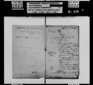 Gesuch der Bürger zu Doberatsweiler um Aufhebung des RegierungsErlaßes vom 14.9.1829 zur Vereinigung der Kapellenpflege Doberatsweiler mit der Kirchenpflege in Esseratsweiler