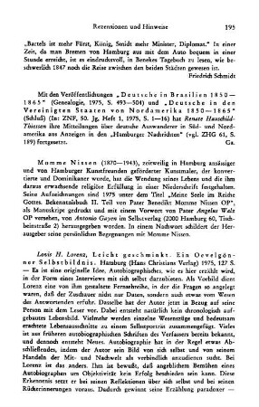 Lorenz, Lovis H. :: Leicht geschminkt, ein Oevelgönner Selbstbildnis : Hamburg, Christians, 1975