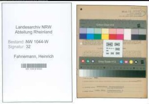 Entnazifizierung Heinrich Fahnemann , geb. 08.08.1888 (Maurer)