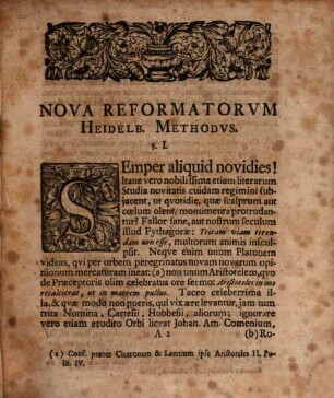 Nova Reformatorum Heidelbergensium methodus infestandi Lutheranos, occasione Dissertationis de Catecheseos Heidelbergensis quaestione LXXX.