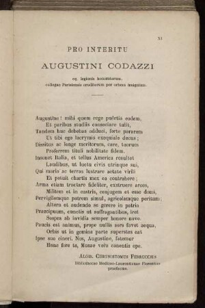 Pro Interitu Augustini Codazzi